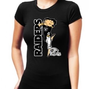 Las Vegas Raiders Betty Boop Top XL